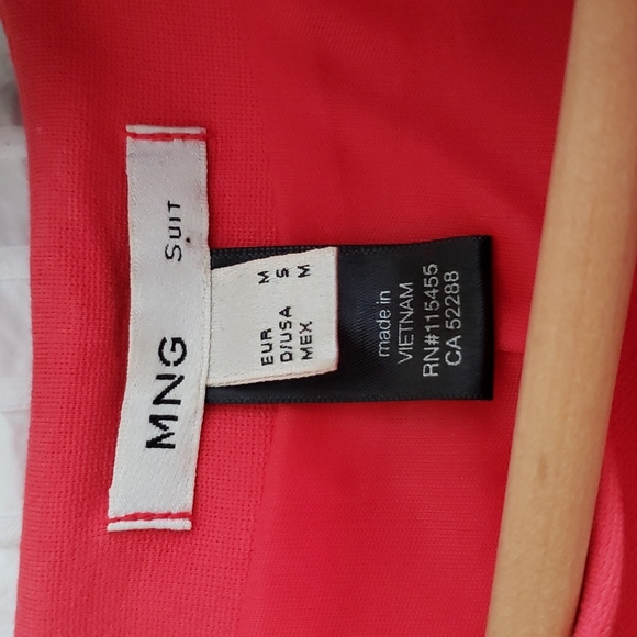 MANGO Suit Bodycon Dress Size M Salmon Pink - Picture 3 of 5